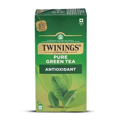 Twinings Grüner Tee Pur, 25 Teebeutel| Packung 1| Perfekt Ausbalancierter & Erfrischender Geschmack| Handverlesene Grüne Teeblätter| Genießen Sie eine Heiße Tasse Tee