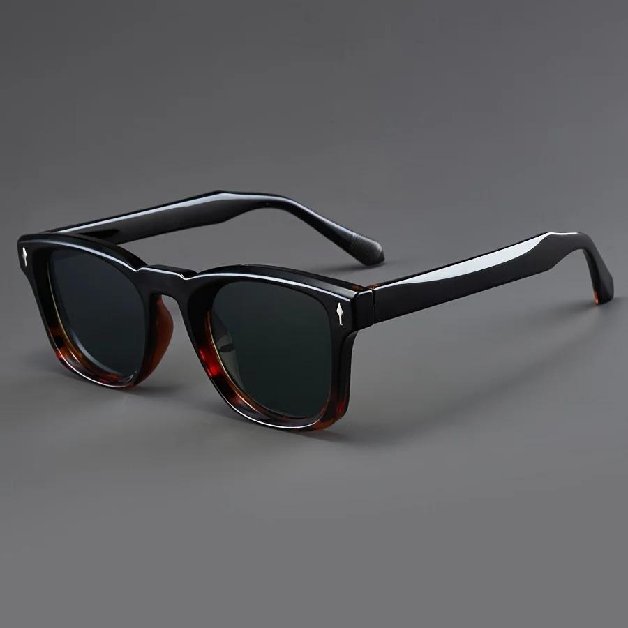 

Retro Rivets Square Sunglasses Women Fashion Gradient Shades UV400 Men Green Black Sun Glasses