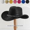 European and American Men's and Women's Bohemian Top Hats, Exquisite Water Droplets, Rhinestones, Wide-brimmed Cowboy Hats, Design Party Carnival