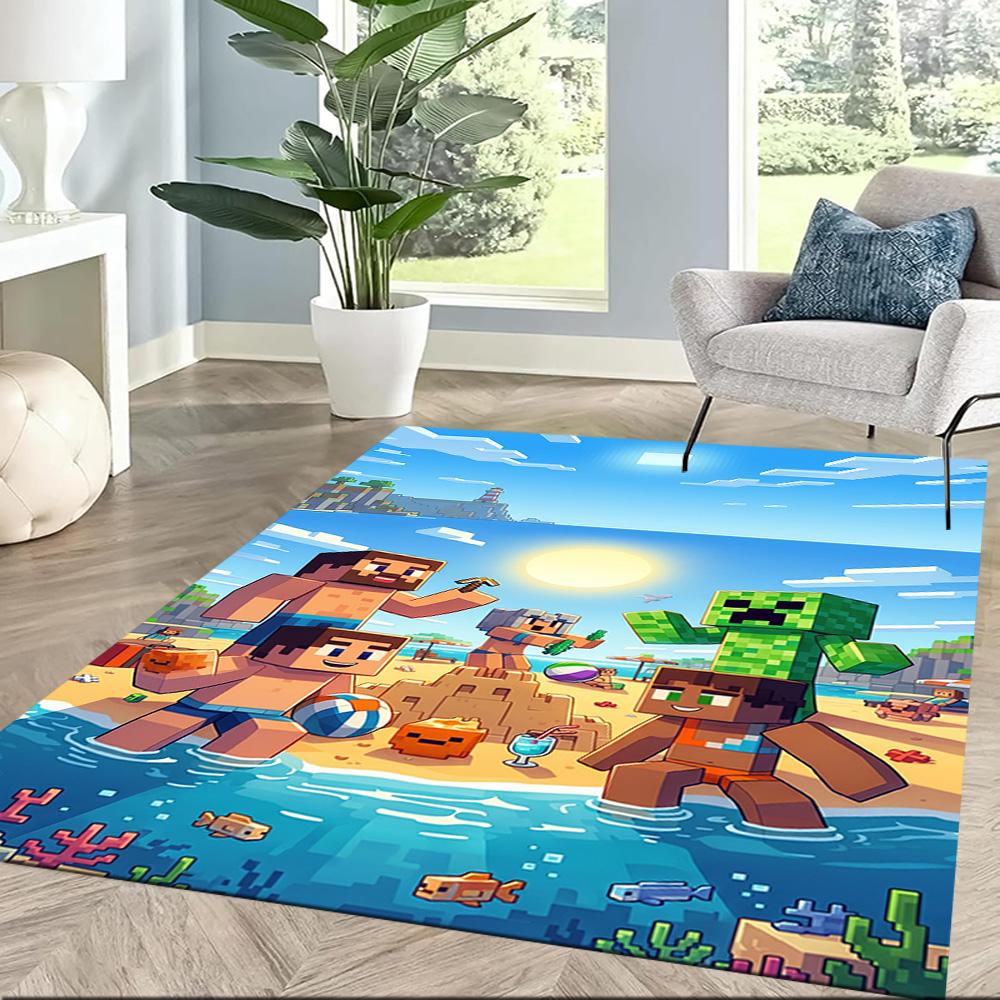 Minecraft 126 Carpet Design for Kitchen Outdoor Game Room Living Rooms Antislip Carpet Office home decor Perfect Gift for Women/Men
