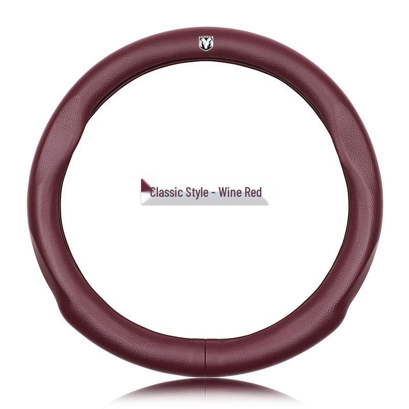 Genuine Leather Steering Wheel Cover for Dodge: Journey, Caliber, Avenger, Ram, Sebring, Challenger