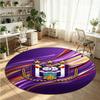 Anderlecht FC Printed Round Crystal Velvet Rug Soft Non Slip Floor Carpet For Bedroom Holiday Gift