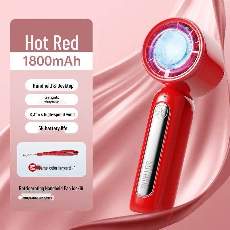 

Portable Mini Fan with Ice Compress, Long Battery, Silent Cooling for Personal Use 151*52*54mm