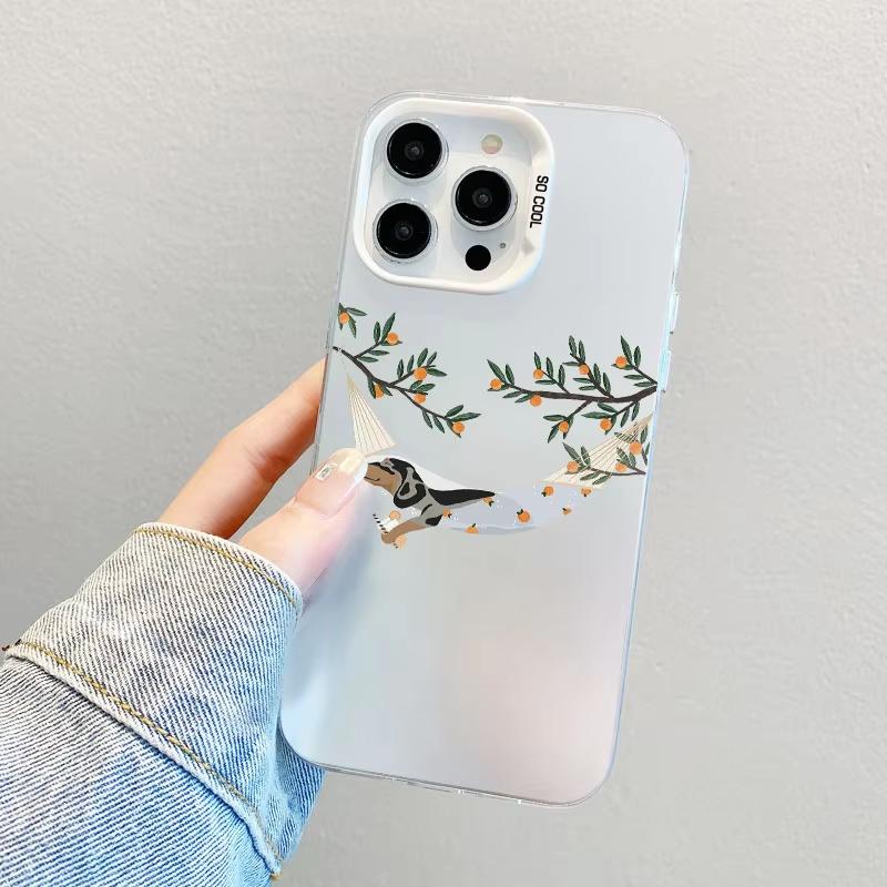 Cute Dachshund Bulldog Pattern Phone Case For iPhone 17 Pro Max 16 15 Pro 14 13 Mini 12 11 XR XS 17Air Plus Hard Matte Cover