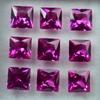 Natural Pink Ruby Loose Gemstone 5x5 Mm 9 Pcs Square Cut Jewelry Use for Jewelry Making and Crafts