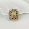 Perle Kristall Geometrische Brosche - Elegantes Retro Hofstil Anstecknadel Accessoire