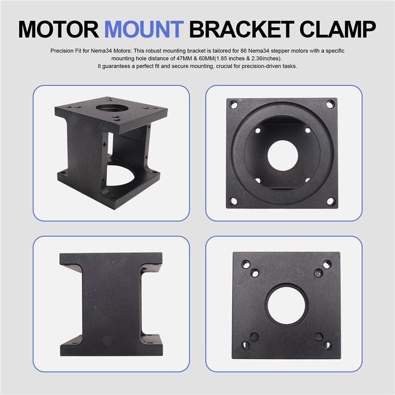 ABUL-Nema34 For 86 Stepper Motor Mounting Bracket Clamp With Screws-Fixed Seat For CNC Router A
