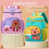 Capybara Space Backpack For Toddlers With Padded Straps And Fun Cartoon Pattern For Kindergarten
