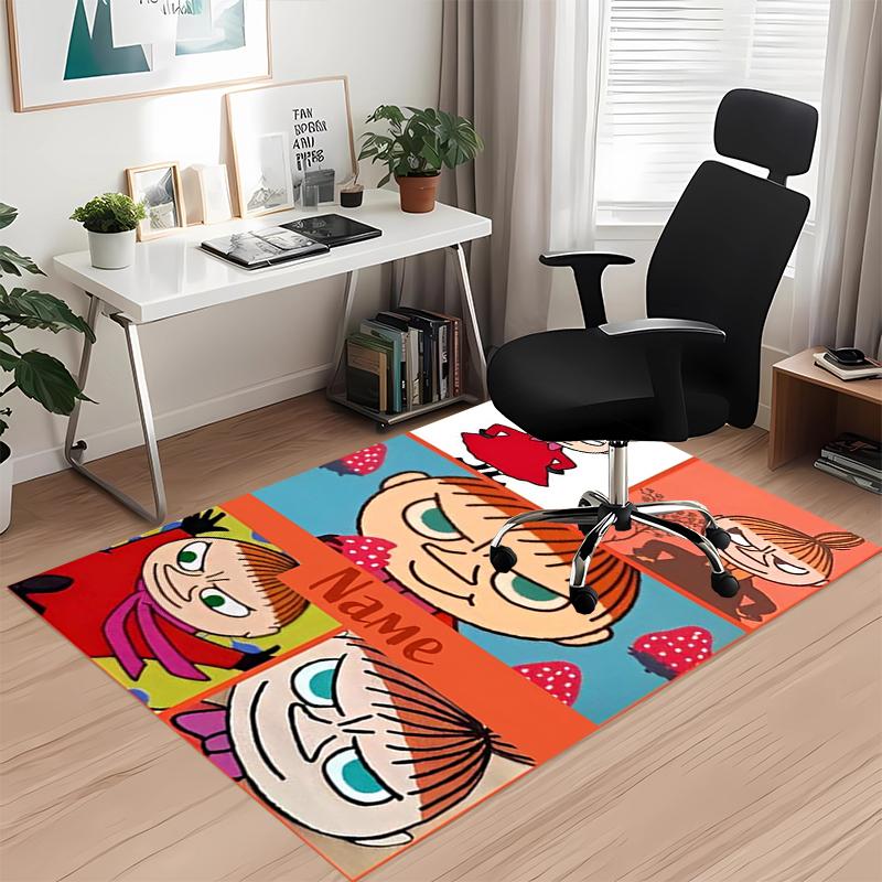 Custom Name Little My Printed Carpet, Rug for Office Chair Living Room Bedroom Kitchen Room Decor Gifts.