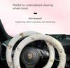 New CreativePlush Winter Cartoon Bear Flower Anti-skid Cute Fashion Car Steering Wheel Cover Handlebar Cover