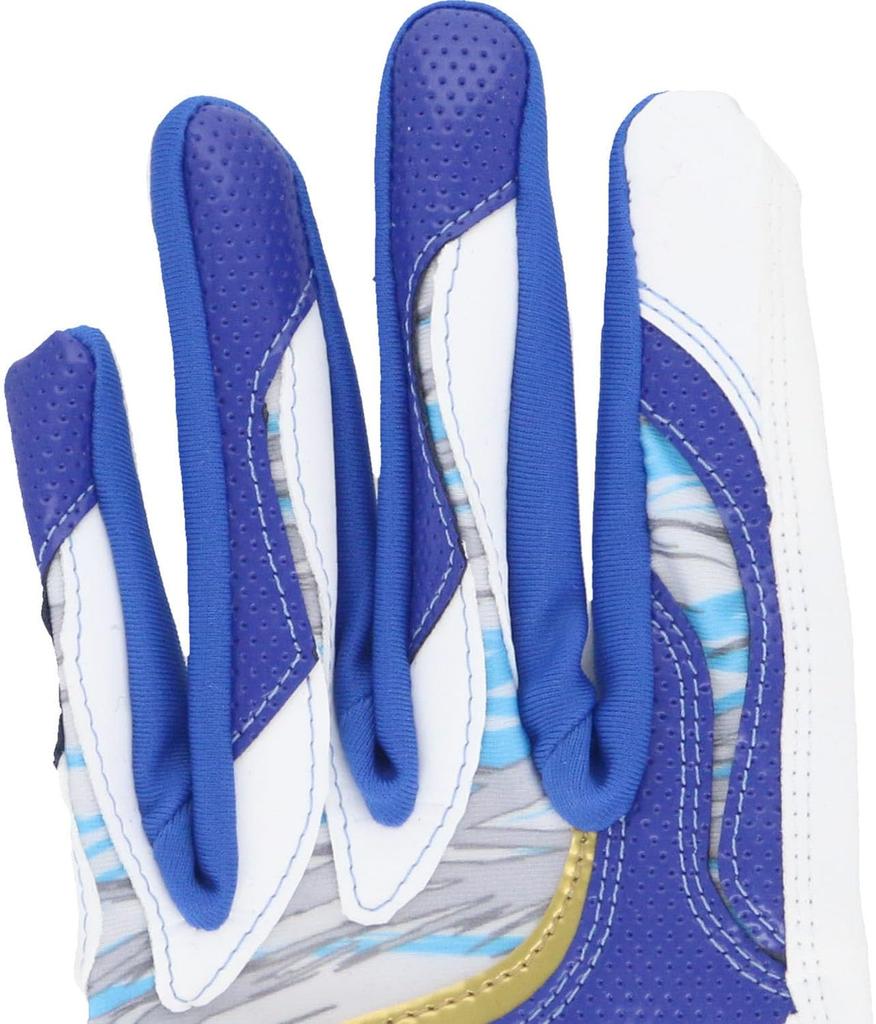 adidas Batting LBG905 Baseball/Softball Gloves, Junior, Blue/Gold, JM,