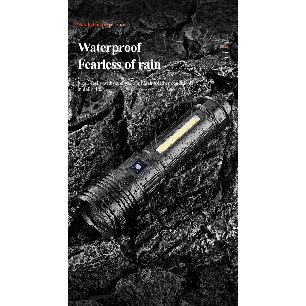Torcia a LED ad alta potenza a lungo raggio super potente Torcia ultra potente Lampada potente Torcia ricaricabile Lanterna tattica Impermeabile