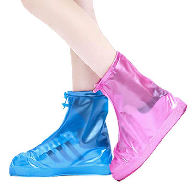 Adult Silicone Waterproof Rain Shoe Cover - Non-Disposable, Wear-Resistant, Ideal for Outdoor Cycling
