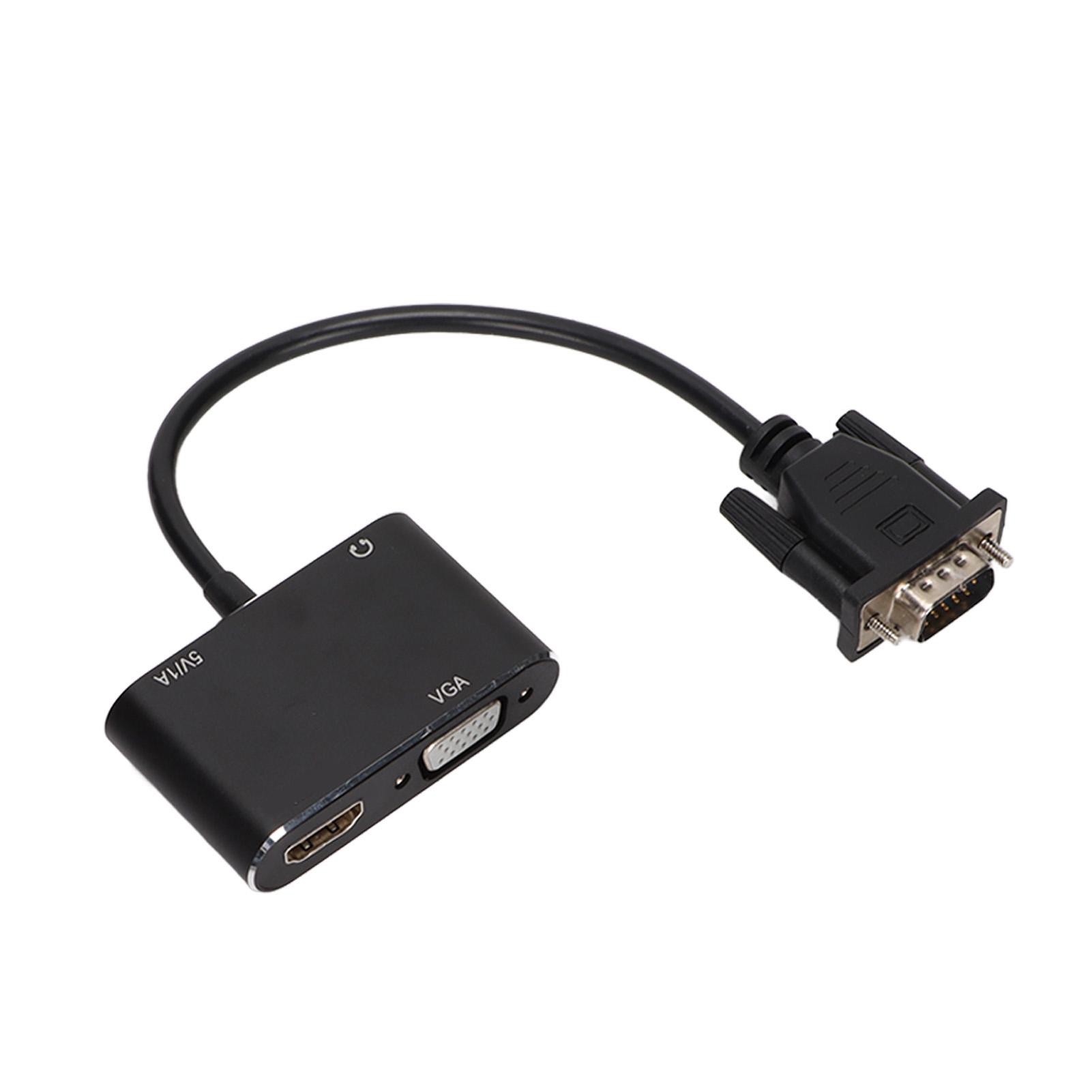 

2 in 1 Splitter VGA to VGA High Definition Multimedia Interface Adapter High Resolution Stable Computer Accessories