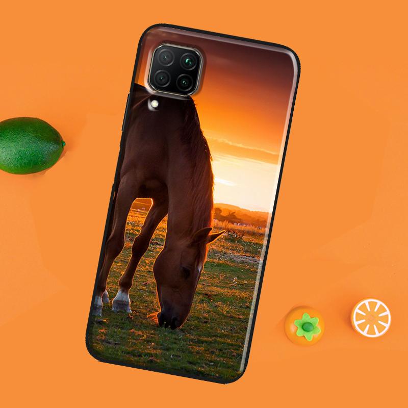 Pouzdro na telefon s motivem koně pro Huawei P40 Lite P20 P30 Pro Nova 5T P Smart Z 2019 2021 Honor 50 10i 8X 9X