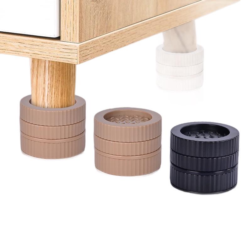 Adjustable Anti-Slip Table Leg Heightening Pads for Furniture, Coffee Tables, and Washing Machines