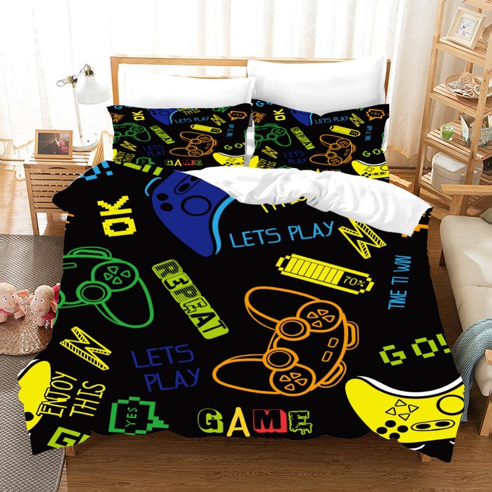 Gamepad Digital Printing Bedding Four-Piece Set Three-Piece Set Bed Sheet Quilt Cover