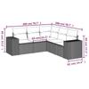 VidaXL Salon de Jardin avec Coussins 5 pcs, Canapés de Terrasse, Ensemble de Meubles de Patio, Mobilier d'Extérieur, Marron 3254890