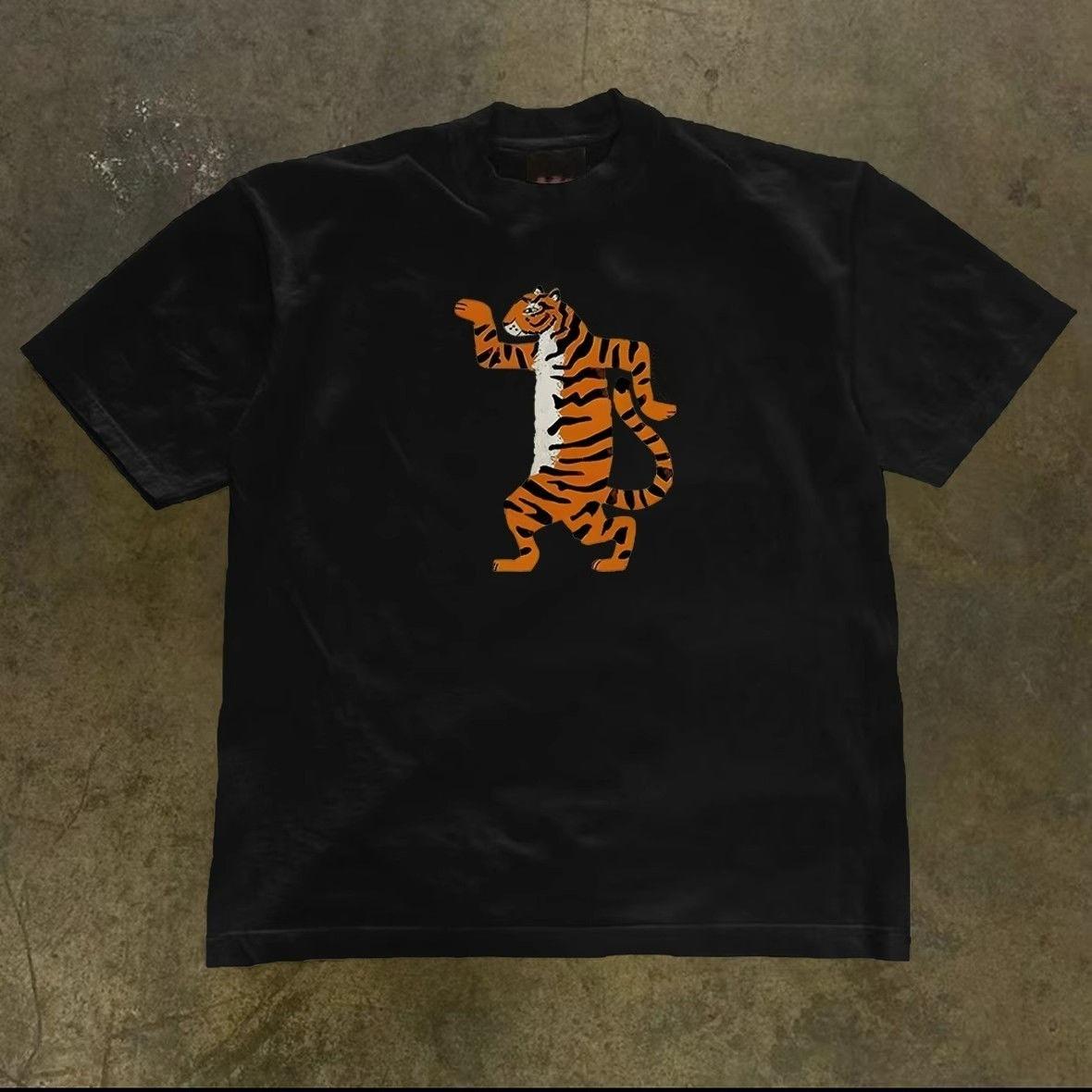 

Men Graphic T-Shirts Oversized Cotton High Quality Vintage Harajuku Fashion Short Sleeve Tops Tee Y2k Streetwear Clothing Kaws M