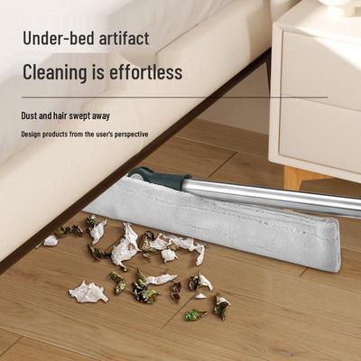 Magic Retractable Broom - Coral Fleece Mop for Dry/Wet Cleaning with Cloth Cover, No Washing Needed
