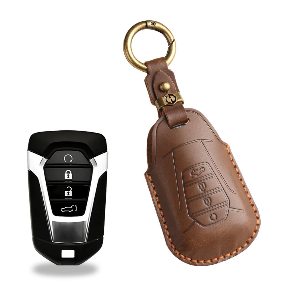 Retro Key Cover Is Suitable for 23 Isuzu D-MAX New Dmax Car All-inclusive Pickup Leather Case