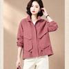 EST+II Women's Retro Utility Drawstring Stand-Collar Jacket