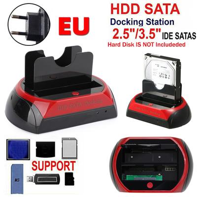 Stacja dokująca do zewnętrznych dysków twardych USB 2.0 na IDE/SATA 2 kieszenie 2,5" 3,5" HDD EU