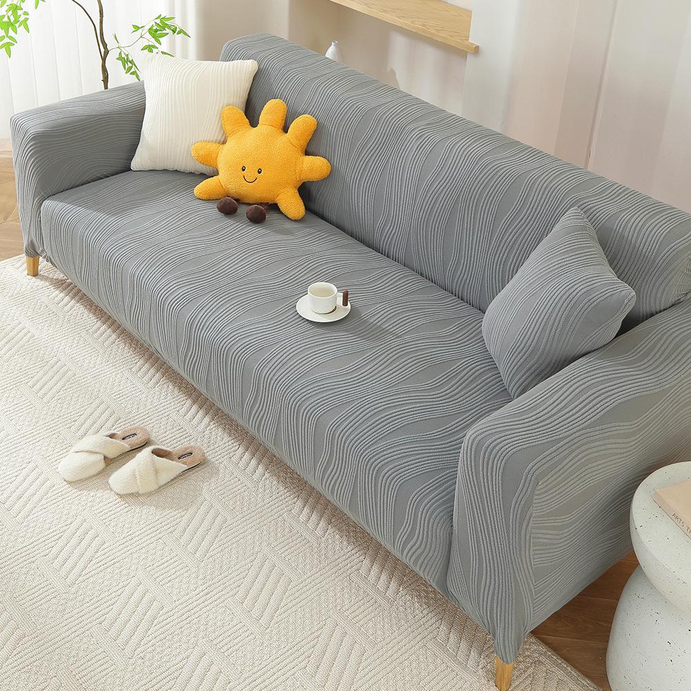 Jacquard Velvet Elastic Sofa Cover All Season Universal All In One New Anti Cat Scratch Sofa Cover