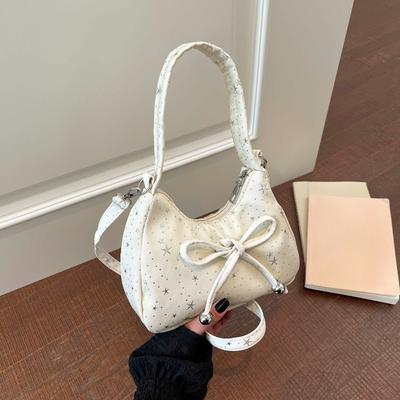 Exquisite Star-Shaped Mini Women's Tote Handbag New Fashion Women's Underarm Bag Versatile Shoulder Bags Cute Bow Crossbody Bag