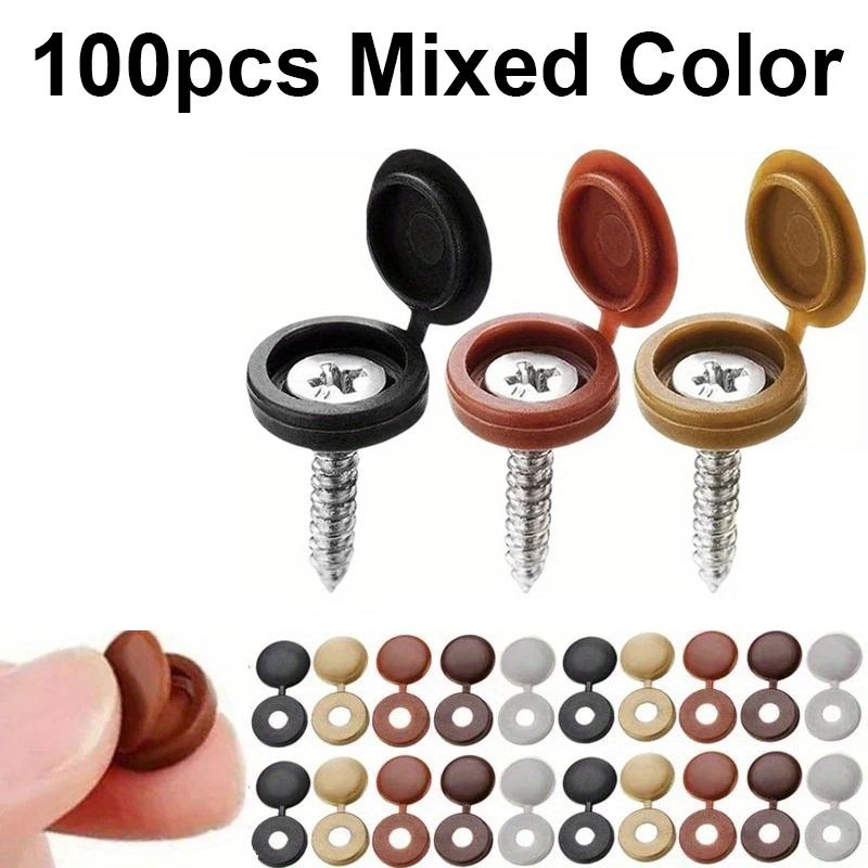 

100pcs Self-tapping Screw Cross Lid Decorative Hole Plug Self-tapping Screw Cap