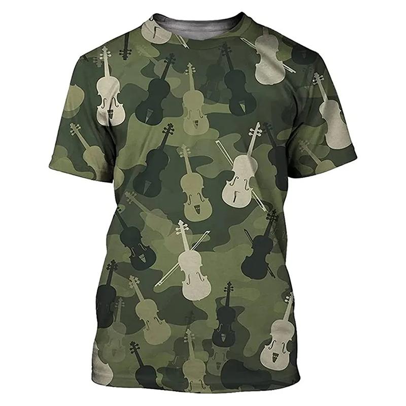 Classic Camouflage Sport T-shirt Men's Clothing Daily Street Casual Pullover Top 3D Printed Ball Pattern Outdoor 2025 Tee Tops