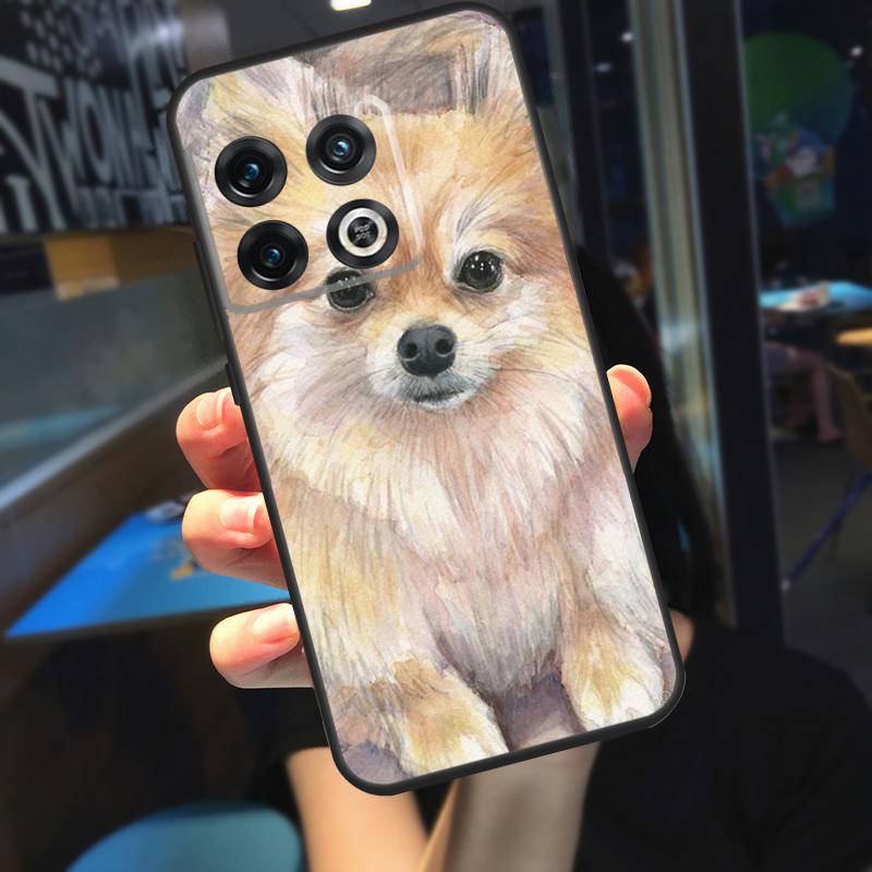 Pomeranian Aquarell Hund Hülle Für OnePlus 12R 13 R 12 11 9 10 Pro 8T 9RT 10T OnePlus Nord 4 CE 2 3 Lite N20 N30 Hülle