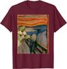 The Scream Cat By Munch Edvard Famous Painting Funny Cat Art T-Shirt