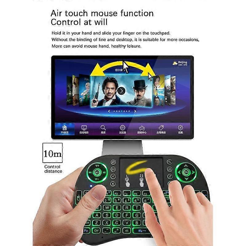 2,4G Air Maus mit Touchpad Tastatur i8 Englisch & Russisch Backlit Mini Drahtlose Tastatur für PC Android TV Box Mini Drahtlose Tastatur