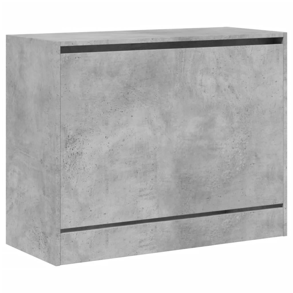 Shoe Cabinet Concrete Grey 80 x 34 x 63 cm Engineered Wood