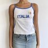 Europäische und amerikanische Mode sexy schmal geschnitten kontrastierende Stickerei Basic-Stil Camisole-Weste