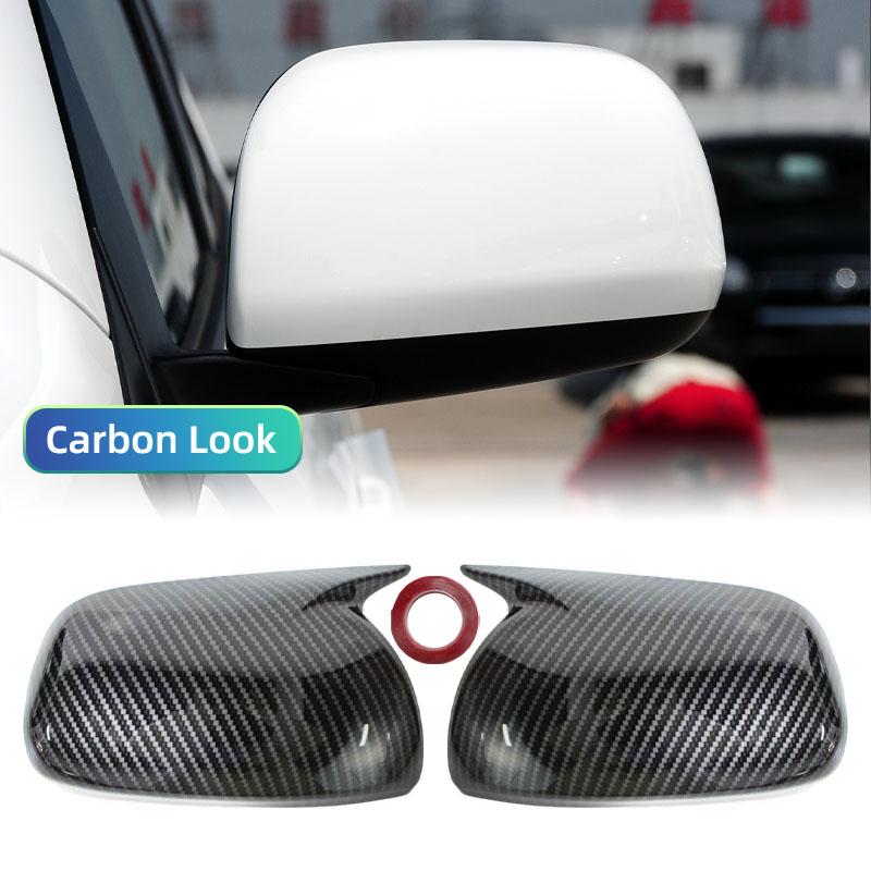 For Toyota RAV4 XA30 2008-2013 Black/Carbon Side Door Rearview Mirror Cover Cap Trim Shell Sticker Car Styling