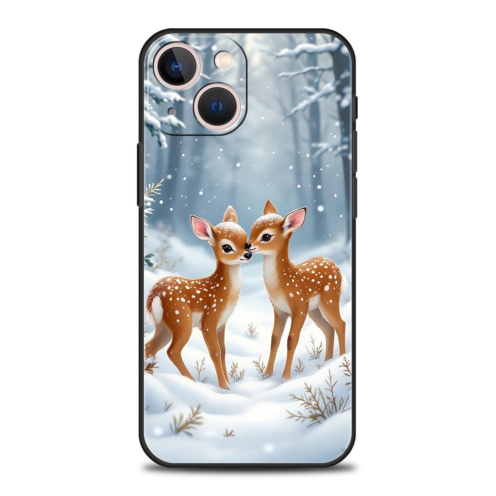 Cartoon Animal Deer Phone Case Cover for iPhone 17 16 15 14 13 12 Pro Max 11 Pro Max 17 AIR Plus Shockproof Soft TPU Shell Capas