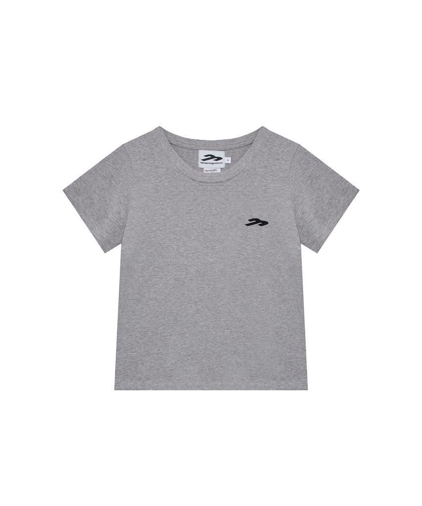 Tansanmageunesyum Cross Applique T-Shirt (Gray)