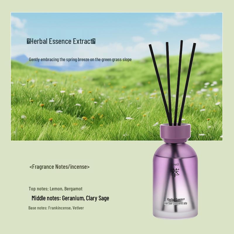 Premium Flameless Aroma Diffuser – Long-Lasting Scent for Home, Bedroom, Zen Tea Fragrance, Rattan Design, Indoor Use 200ML