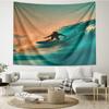 Surf Print Tapestry, Backdrop, Easy Setup, Ideal for Bedroom, Office & Living Room, with Aesthetic Wall Hanging Decor.