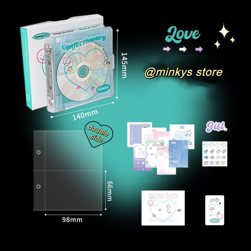 MINKYS Retro CD Kpop Photocards Collect Book Binder A7 Notebook Cover Diary Agenda Planner Stationery