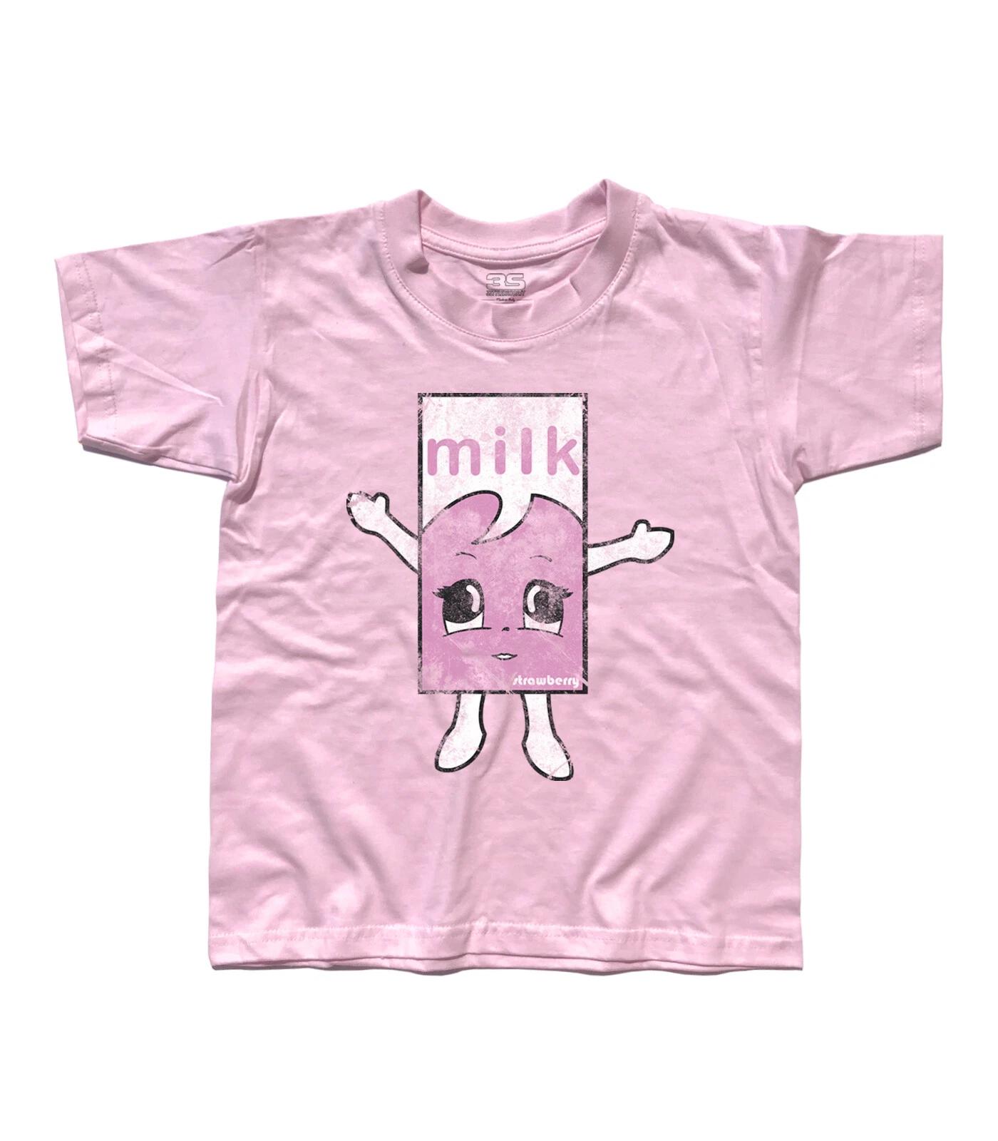 Children s T-shirt MILKY STRAWBERRY Milk Dance Coffee and TV 100