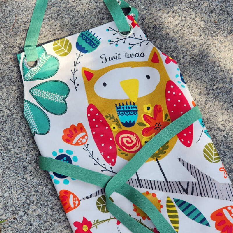 Водонепроницаемый фартук с совами из клеенки Waterproof Apron - Owl