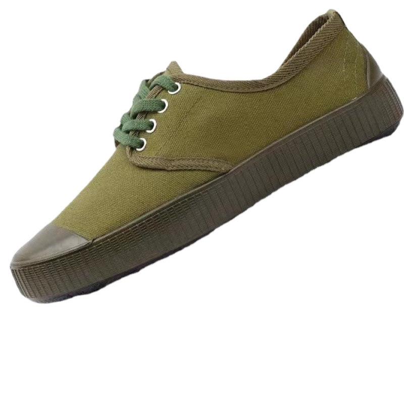 2025 Direktverkauf Sommer Canvas Arbeitsversicherung Herren Militärtrainingsschuhe gelbe Sneaker Spot Befreiungsschuhe