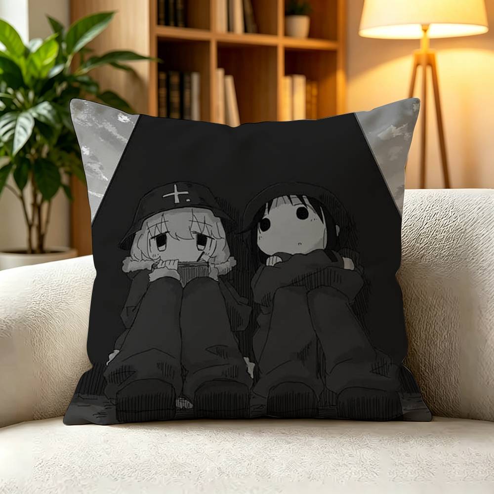 G-G-Girls Last Tour Chito Yuuri Anime  Pillow Case Square Double-Sided Sofa Cushion Cover Bedroom Bedside Pillow