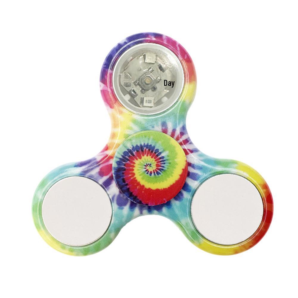 Luminous Spiral Fingertip Gyroscope with Rainbow Lights - Dazzling Spin Toy
