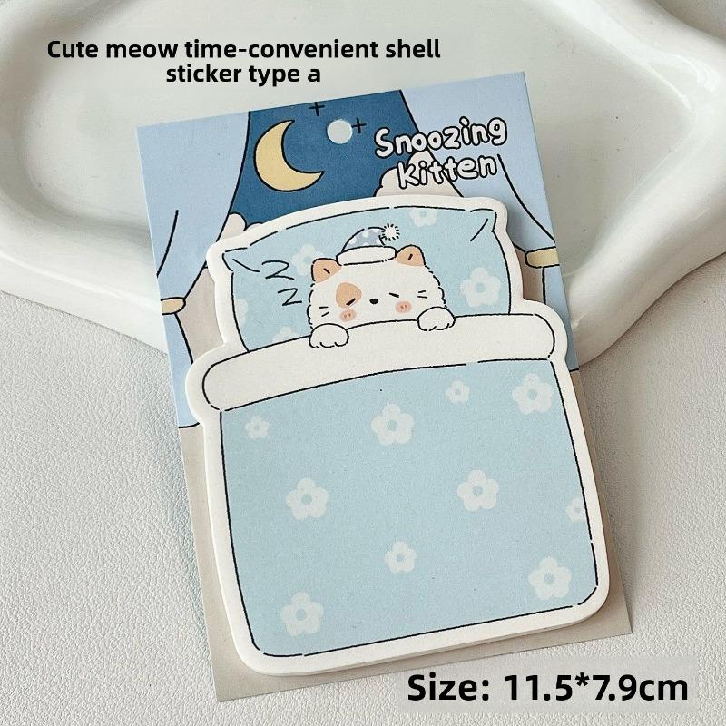 Cute Post It Notes Cloud Diary Cute Cat Illustration Material Shape Multifunctional Sticky Notes Message Memo