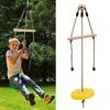 Children's Disc Swings Monkey Pole Petal Shaped Swings Indoor Outdoor Backyard Toys Plastic Disc Swings Kids' Exercise Equipment