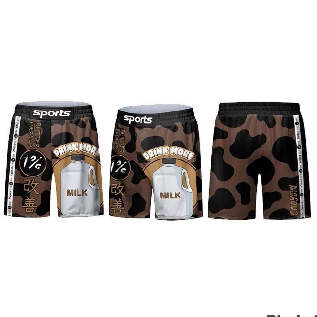 MMA Muay Thai Kickboxing Boxing Shorts Elastic Waist  Unisex Men Women Print Fight UFC Martial Art Fitness Gym Training Sport Workout